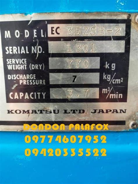 Komatsu Air Compressor 130cfm Commercial And Industrial Industrial