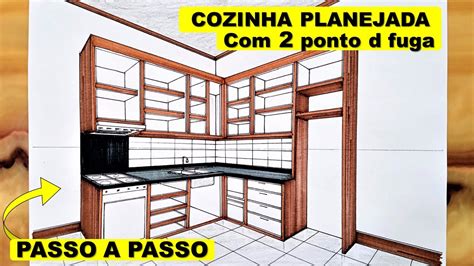 Aprenda A Desenhar Cozinha Planejada Usando Perspetiva De Pontos