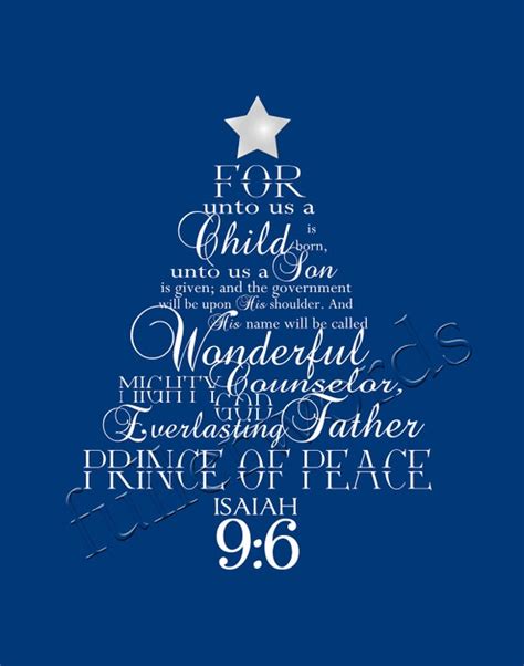 Items Similar To Christmas Word Art Isaiah 96 Digital Printable On