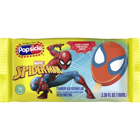 Popsicle Spider Man Bar Single Serve Novelty Popsicles Foodtown