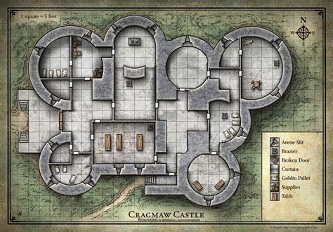 Cragmaw Castle Player Map Map Of Usa With Rivers