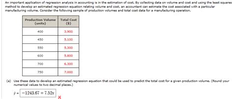 Answered An Important Application Of Regression… Bartleby