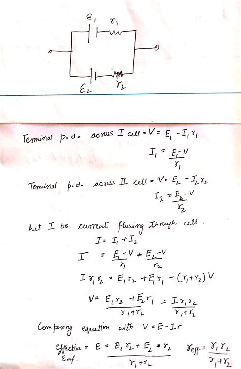 Two Cells Of Emf S E1 And E2 And Internal Resistance R1 And R2 Are