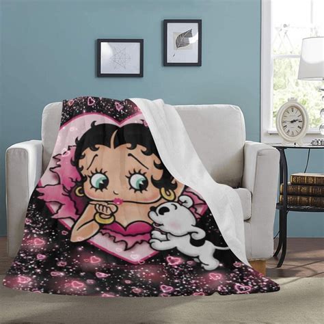 Betty Boop Blanket Fleece Home Decoration Travelling Gifts For Her Etsy