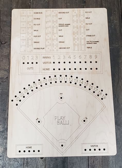 Baseball Dice Game File Xl Wood Laser Cutter Svg Glowforge Etsy