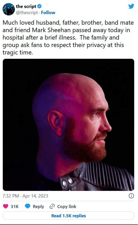 Morto Mark Sheehan Chitarrista Della Band The Script La Repubblica