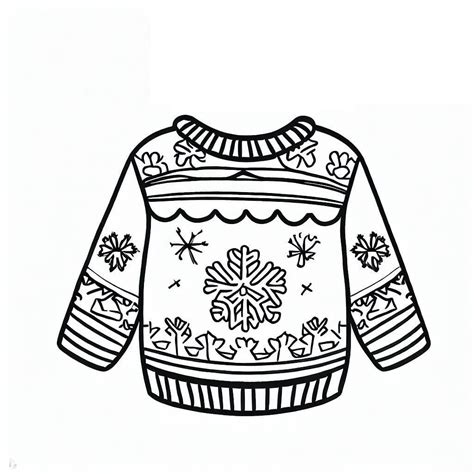 Coloriage Un Pull De Noël Télécharger Et Imprimer Gratuit Sur