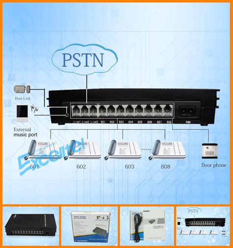 Pabx Intercom Pbx System Analog Pbx Md208 2 Co Line 8 Extension