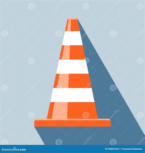 Traffic Cones Icon Stock Vector Illustration Of Caution 40887630