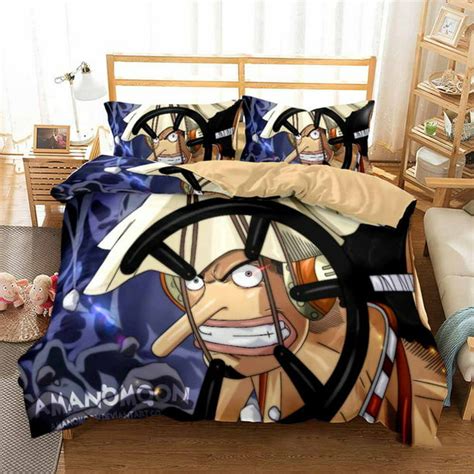 Animated Bed Duvet Cover Twin Size Cute Bed Cover One Piece Luffy Comforter Cover Anime 3d