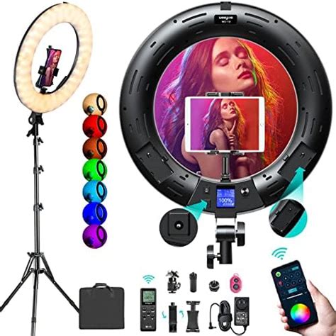 Amazon Neewer 18 Inch RGB Ring Light With APP Control Dimmable Bi