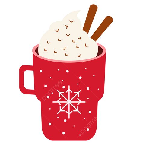 Hot Cocoa Png Transparent Christmas Hot Cocoa In Red Snowflake Cup