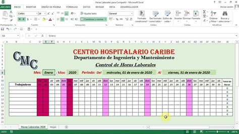 Control De Horas Trabajadas En Excel Aprende Inform Tica