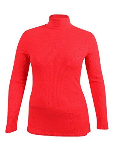 Womens Gigi Long Sleeve Striped Turtleneck Top Maui Orange L