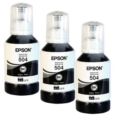 Botella De Tinta Negra Epson Ml Para Impresoras L L L