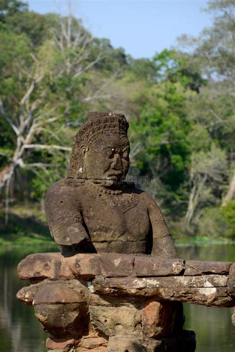 Cambodia Siem Reap Angkor Thom South Gate Editorial Image Image Of