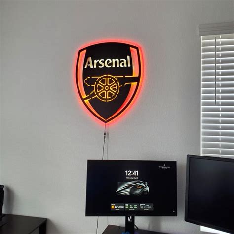 Fc Barcelona Led Rgb Wall Sign Barcelona Wood Wall Art Led Light Wall
