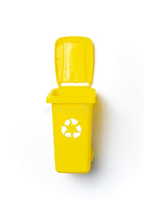 Plastic Trash. Yellow, Green, Blue Dustbin for Recycle Plastic, Paper