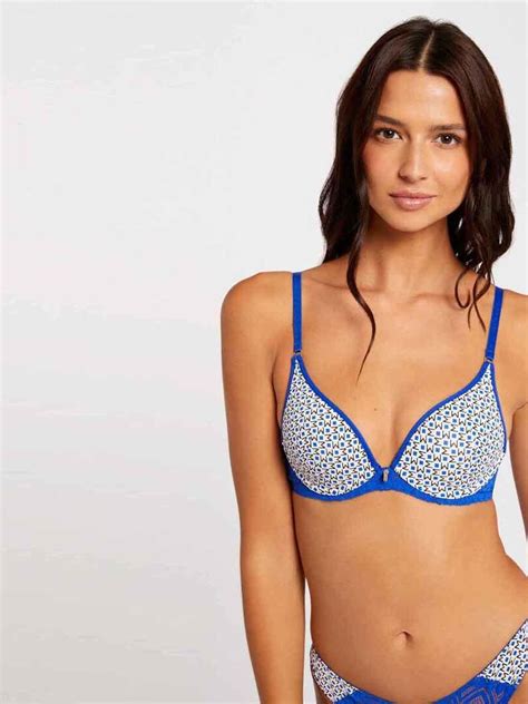 Soutien gorge ampliforme coque moulée KIM Morgan Lingerie Bleu