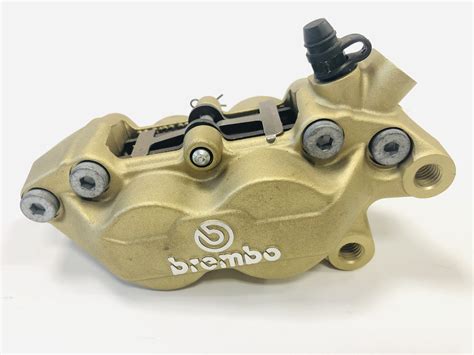 Genuine Brembo P4 30 34F Caliper Front Right Gold With Pads 40mm