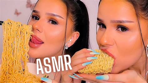 ASMR COMIENDO RAMEN COCINADO Y CRUDO YouTube