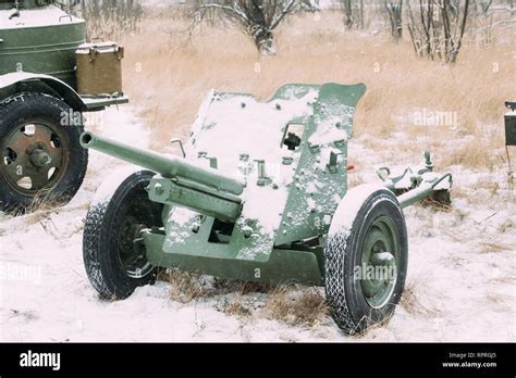 Russian Soviet 45mm Anti Tank Gun It Was The Main Anti Tank Weapon Of