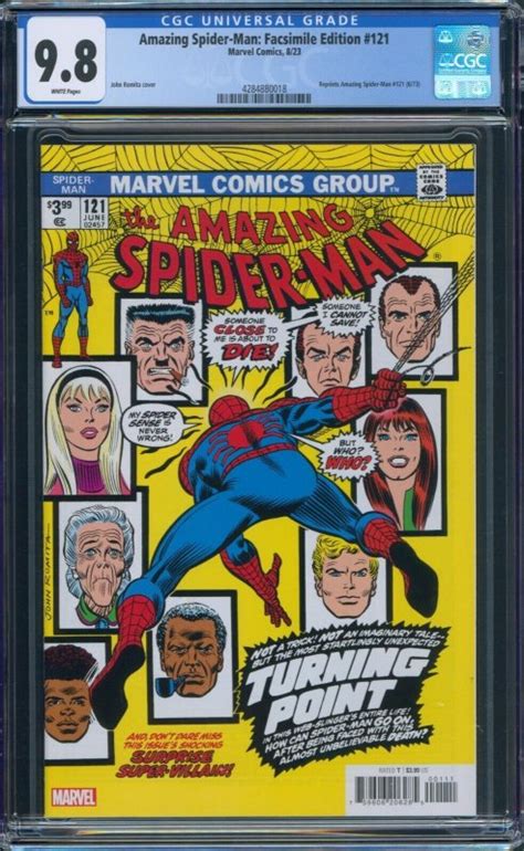 Amazing Spider Man 121 Facsimile Edition CGC 9 8 Reprints 1973 Orig