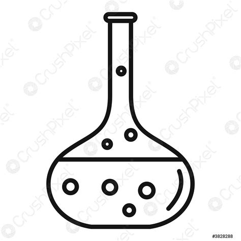 Laboratory Bottle Icon Outline Style Stock Vector 3828288 Crushpixel