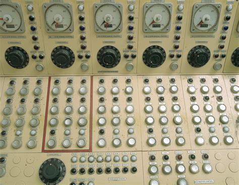 Nuclear Reactor Control Panel For The Manual Operation Of The Control Rods That Regulate