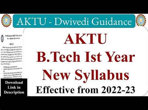 Aktu Syllabus 2022 23 B Tech First Year AKTU B Tech Syllabus 2022 23