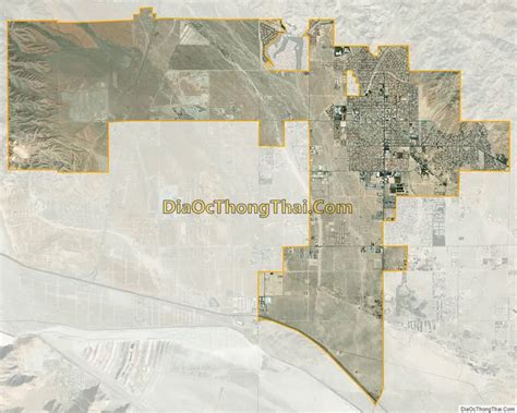 Map Of Desert Hot Springs City Thong Thai Real