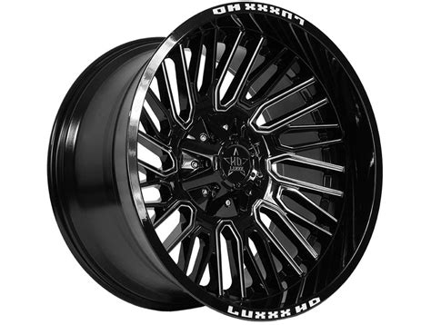 Luxxx HD Milled Gloss Black LHD28 Wheels RealTruck