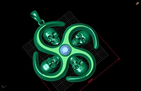 Pendant With Skulls 3d Model 3d Printable Cgtrader