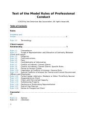 aba model rulesdocx text   model rules  professional