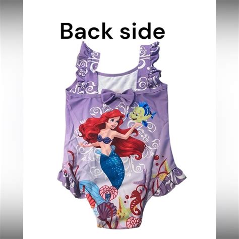 Swim Disney Little Mermaid Girls One Piece Bathing Suit Poshmark