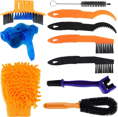 Peaken Kit Pulizia Bici 10 Pezzi Set Di Spazzole Per La Pulizia Della