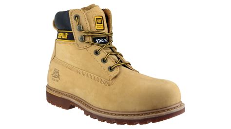 P708215 Cat Holton Honey Steel Toe Capped Men S Safety Boots Uk 7 Eu 41 Rs