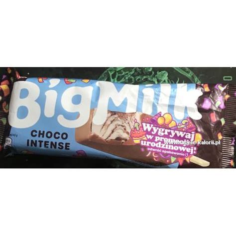 Ile Kcal Ma Lody Big Milk Choco Intense Algida Tabele Kalorii