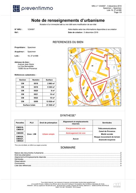 Note De Renseignements D Urbanisme