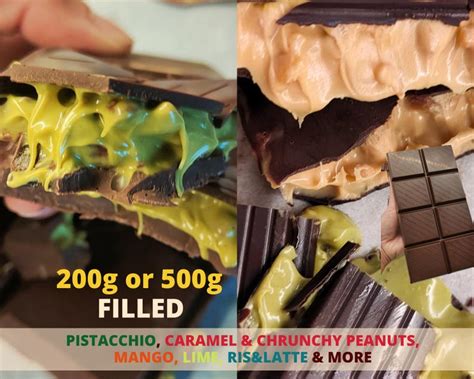 Huge Viral Dubai Chocolate Bar Personalize Pistacchio Hazelnuts Caramel