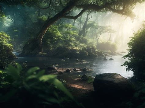 Premium AI Image | Discovering the Beauty of a Breathtaking Forest