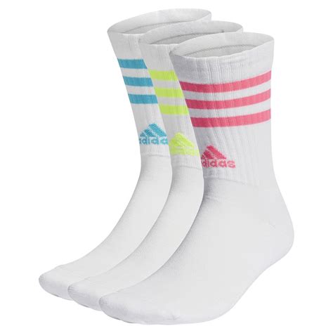 Adidas Calcetines Stripes Cushioned Crew Pares Blanco Traininn