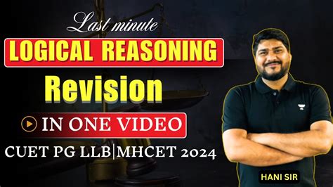 Logical Reasoning Revision For Cuet Pg Llb Mhcet