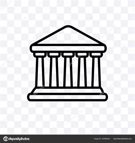 Government Vector Linear Icon Isolated Transparent Background