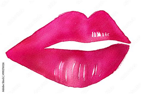 Sexy Lips Beauty Red Lips Sensual Open Mouth Lipstick Or Lip Gloss