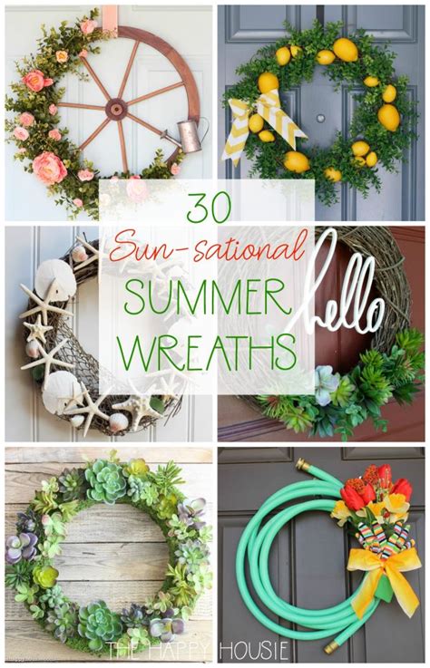 Sun Sational Diy Summer Wreath Ideas The Happy Housie Diy Wreaths