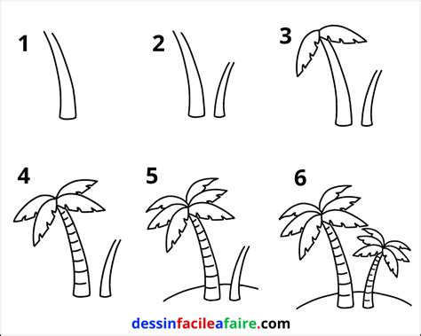 Comment Dessiner Un Palmier Facile Dessin Facile A Faire