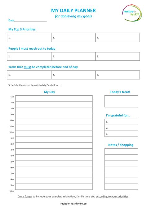 40+ Printable Daily Planner Templates (FREE) - Template Lab