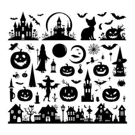 Helloween Vector Helloween Vector Silhouette Helloween Illustration Premium Ai Generated Vector