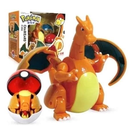 Brinquedo Pokemon Boneco Articulado Charizard Na Pokebola em Promoção